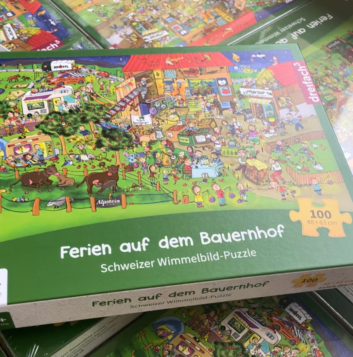 XL Puzzle «Ferien auf dem Bauernhof» - 100 Teile für Kinder ab 6 Jahre