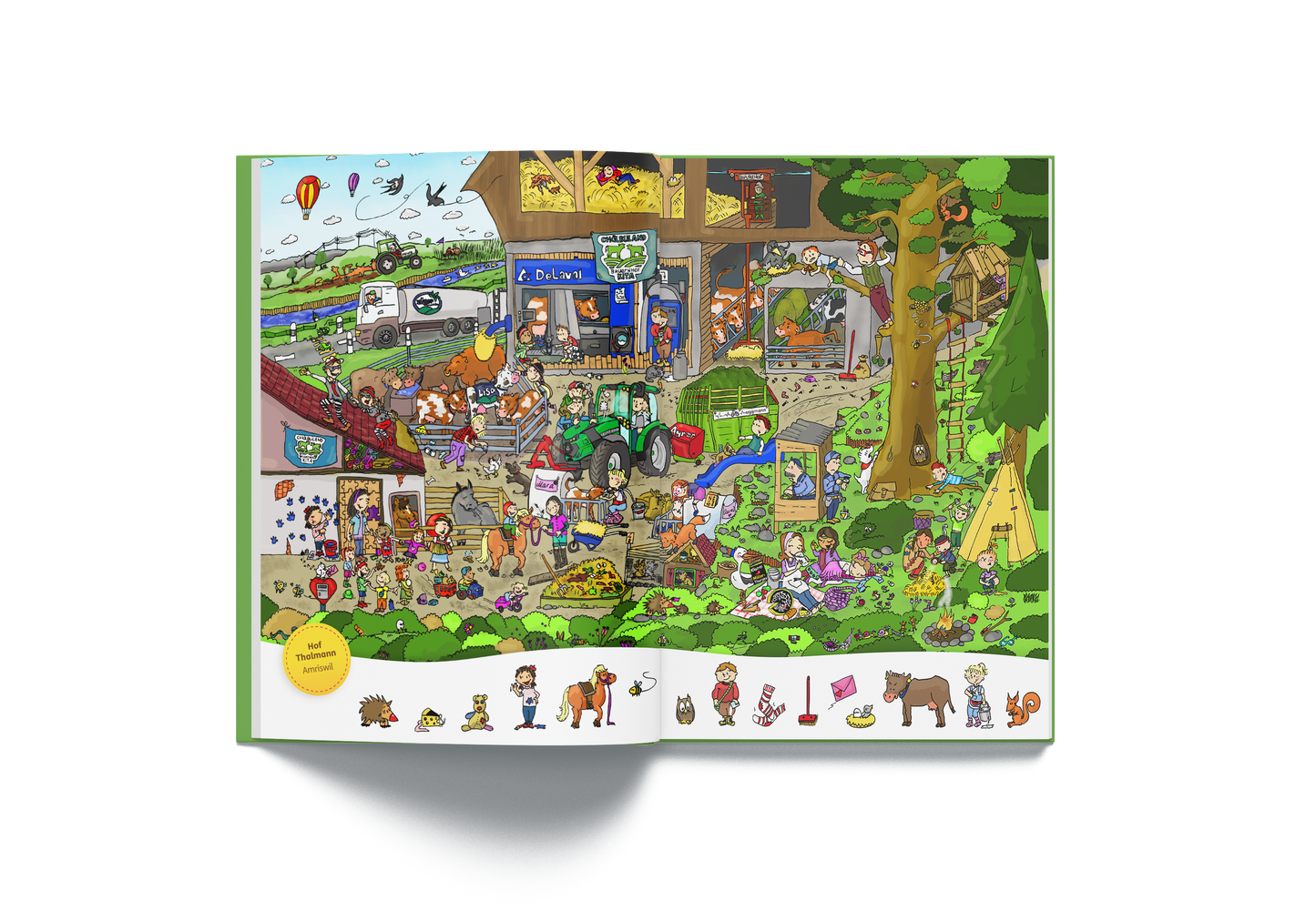 Bauernhof-Set mit Wimmelbuch und Puzzle